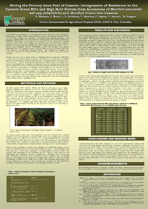 Mining the primary gene pool of cassava: introgression of resistance to the cassava green mite and high root protein from accessions of Manihot esculenta sub spp fabellifolia and Manihot tristis into cassava