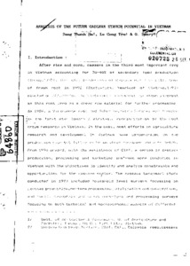 Analysis of the future cassava starch potential in Vietnam