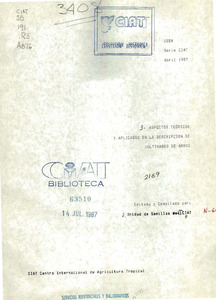 Aspectos teóricos y aplicados en la descripción de cultivares de arroz