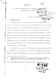 Programa de Pruebas Internacionales de Arroz para América Latina