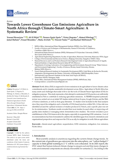 Towards lower greenhouse gas emissions agriculture in North Africa through climate-smart agriculture: a systematic review