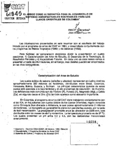 El arroz como alternativa para el desarrollo de sistemas agropastoriles sostenibles para los Llanos orientales de Colombia