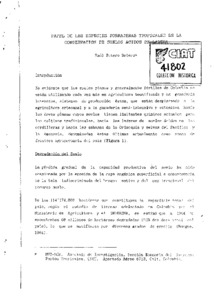 Papel de las especies forrajeras tropicales en la conservacion de suelos acidos de ladera