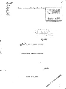 Cassava progress report: cassava/swine advisory committee