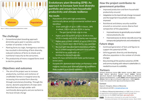 Evolutionary plant Breeding (EPB): An approach to increase farm level diversity portfolio and ensure farm households’ productivity and climate resilience