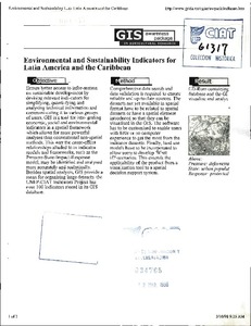 Environmental and sustainability indicators for Latin America and the Caribbean