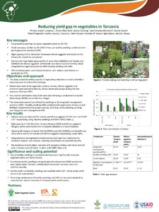 Reducing yield gap in vegetables in Tanzania