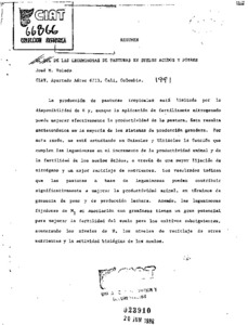 El rol de las leguminosas de pasturas en suelos ácidos y pobres