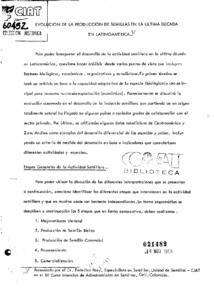 Evolución de la producción de semillas en la última década en Latinoamérica