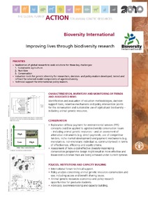 Improving lives through biodiversity research