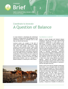 Coordinate to innovate: A question of balance