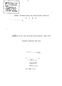 Program plans for funding requirements 1989-1993 : funding request for 1991