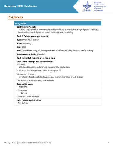 Experimental study of Quality parameters of Aflasafe-treated groundnut after blanching