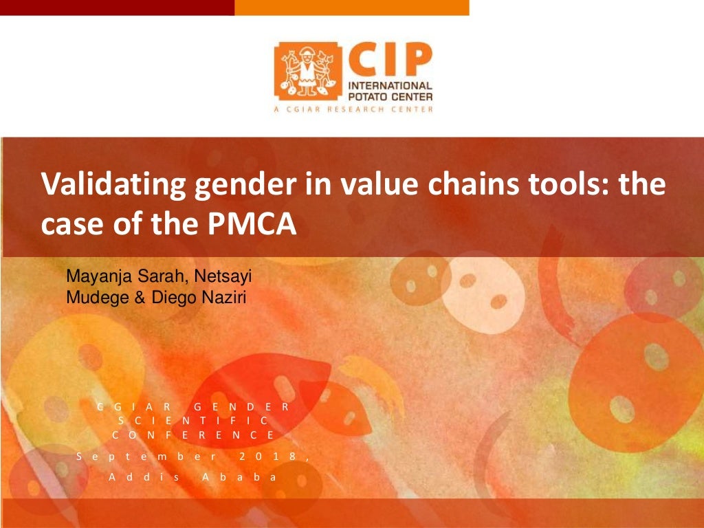 Validating gender in value chains tools: the case of the PMCA