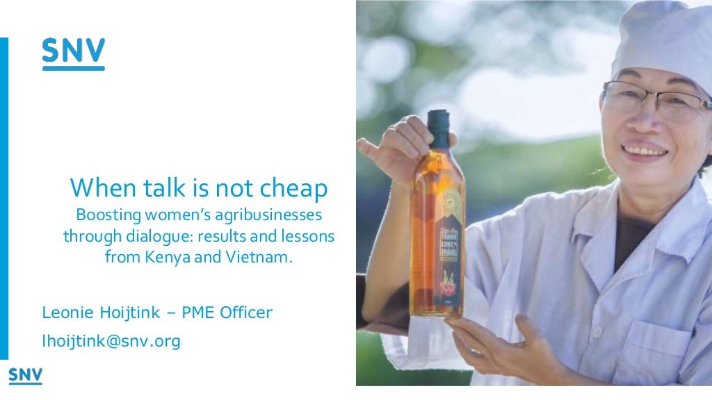 Why talk is not cheap - Boosting women's agribusinesses through dialogue: results and lessons from Kenya and Vietnam