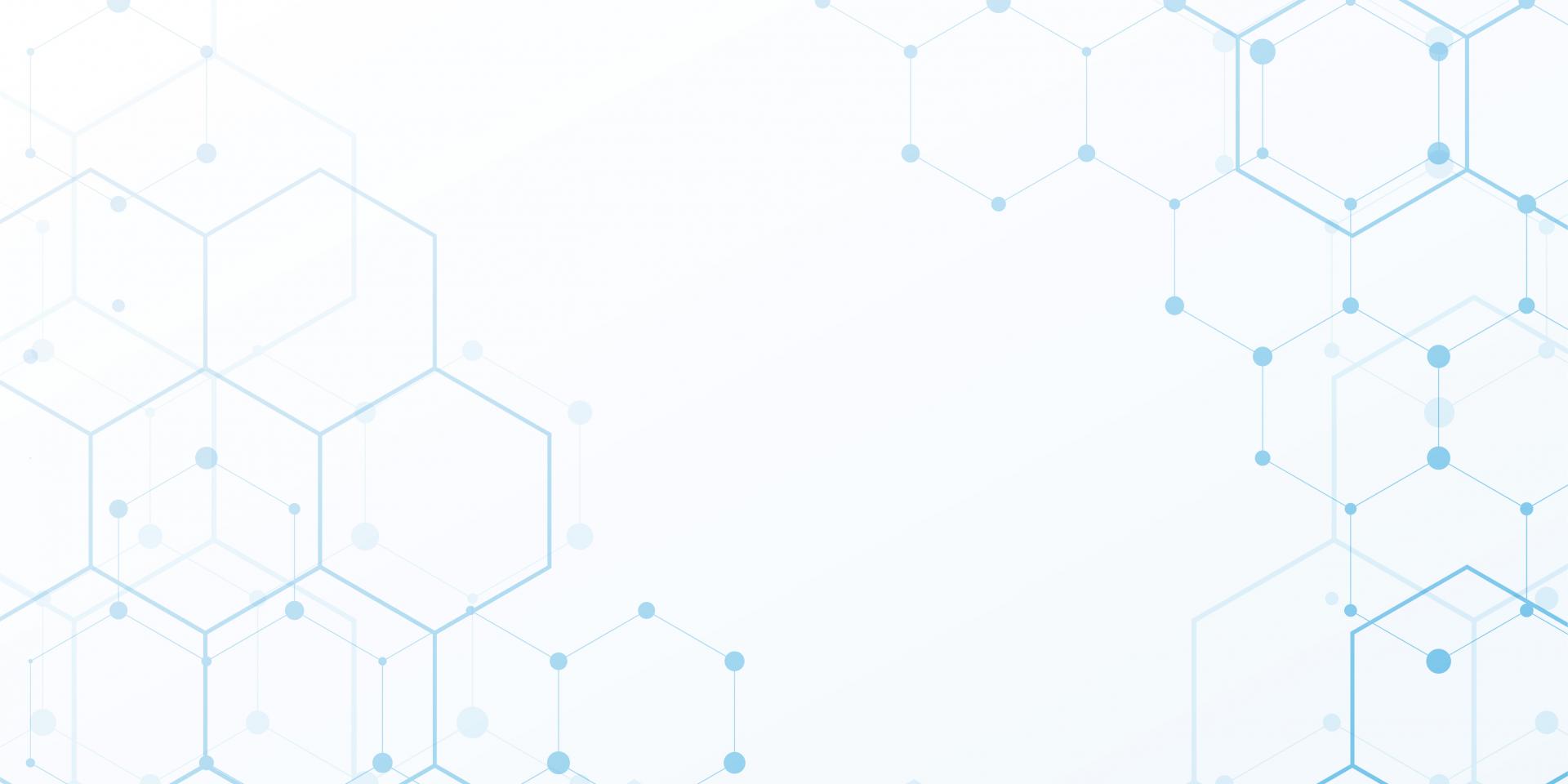 White background w hexagons