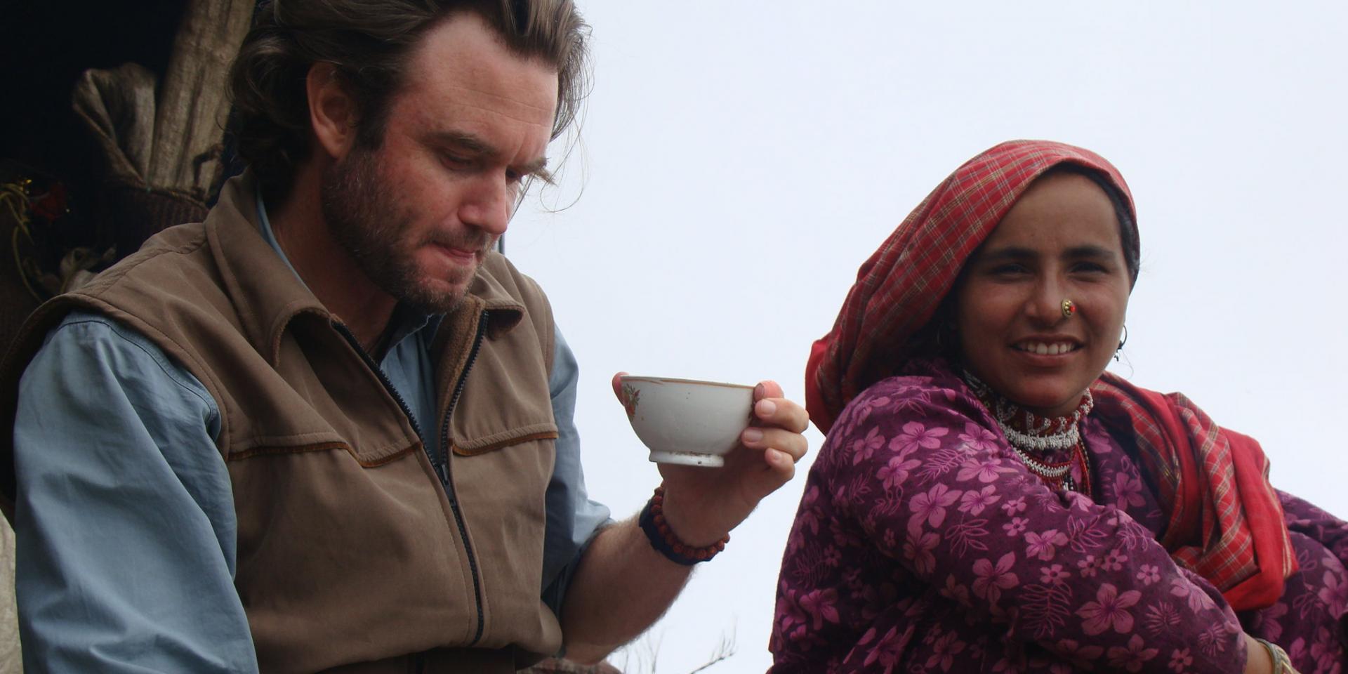 Photo of photographer and woman farmer