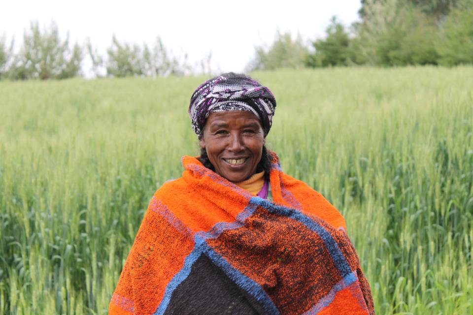 Woman on her farm in Ethiopia