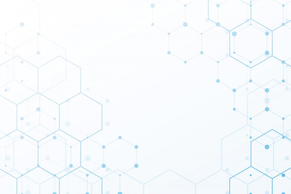 White background w hexagons