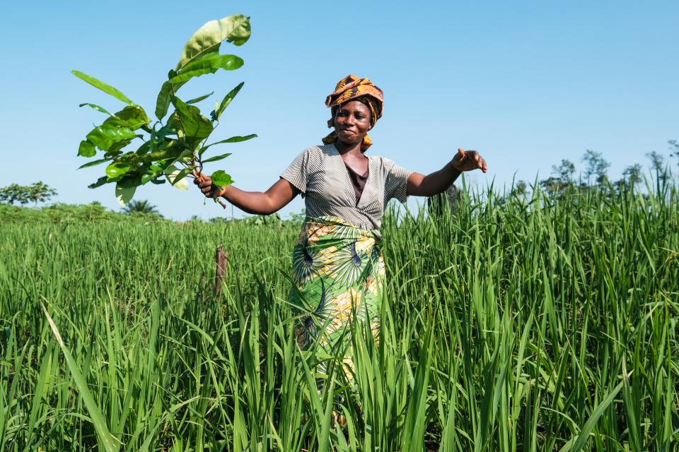Member of Akilimali women association at work, Yanonge - DRC