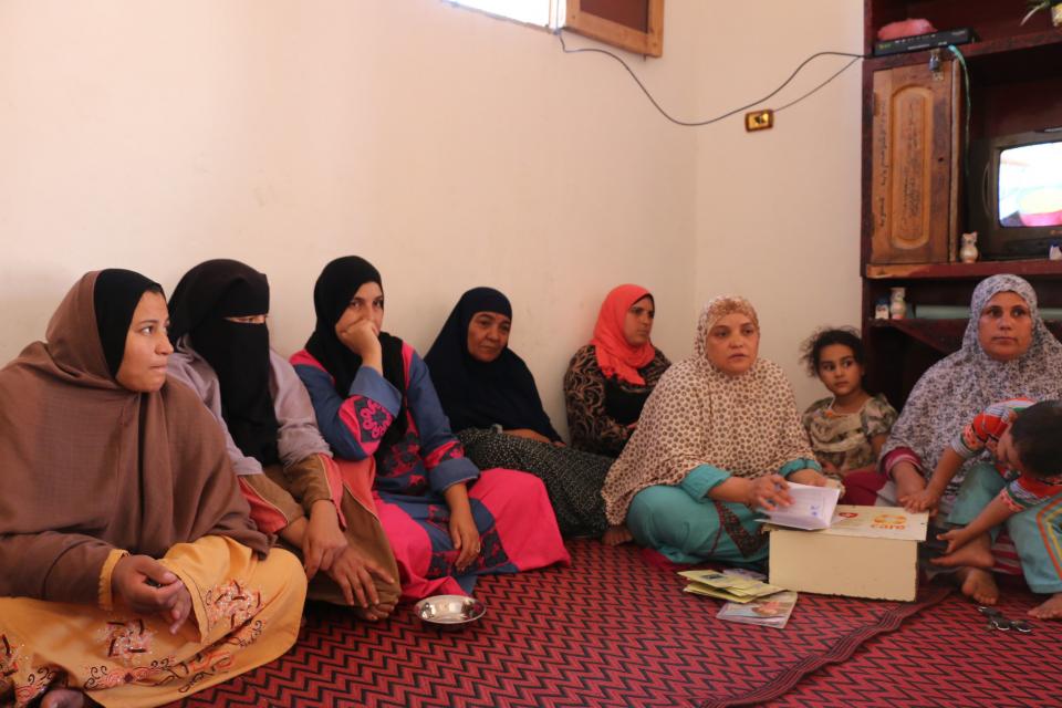 Village savings group in Egypt