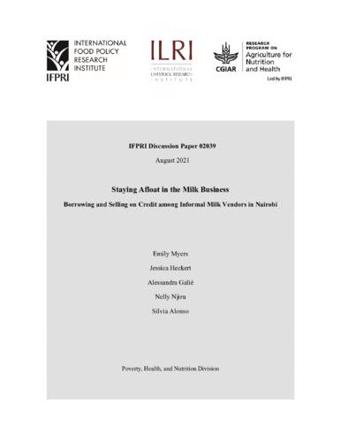 Staying afloat in the milk business: Borrowing and selling on credit among informal milk vendors in Nairobi