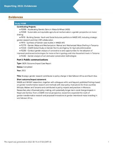 Strategic gender research contributes to policy change in Sub-Saharan Africa and South Asia.