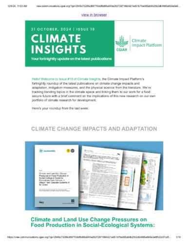 Climate Insights, Issue 19, 31 October 2024