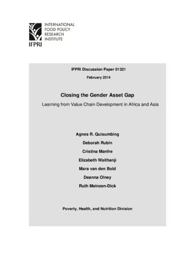 Closing the gender asset gap: Learning from value chain development in Africa and Asia