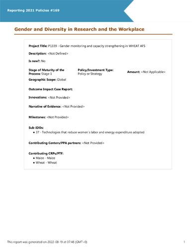 Gender and Diversity in Research and the Workplace