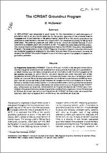 The ICRISAT Groundnut Program