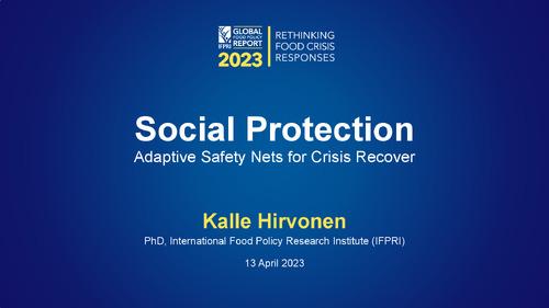 Social Protection: Adaptive Safety Nets for Crisis Recover