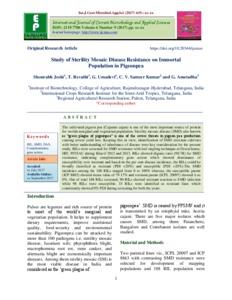 Study of Sterility Mosaic Disease Resistance on Immortal Population in Pigeonpea