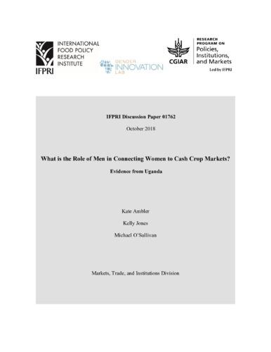 What is the role of men in connecting women to cash crop markets? Evidence from Uganda
