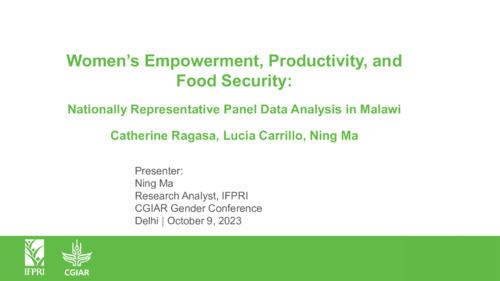 Day 1 IFPRI Presentations for 2023 CGIAR GENDER-ICAR Conference
