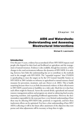 AIDS and Watersheds: Understanding and Assessing Biostructural Interventions