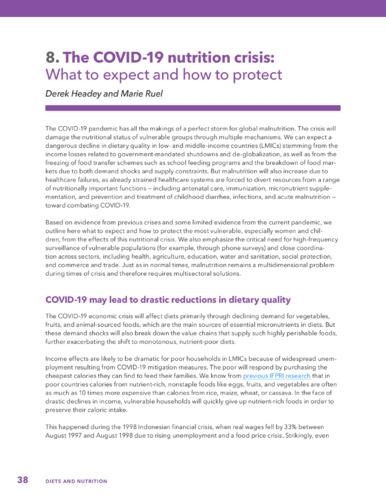 The COVID-19 nutrition crisis: What to expect and how to protect