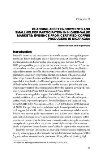 Changing asset endowments and smallholder participation in higher-value markets: Evidence from certified-coffee producers in Nicaragua