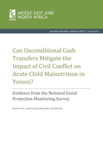 Can unconditional cash transfers mitigate the impact of civil conflict on acute child malnutrition in Yemen?: Evidence from the national social protection monitoring survey
