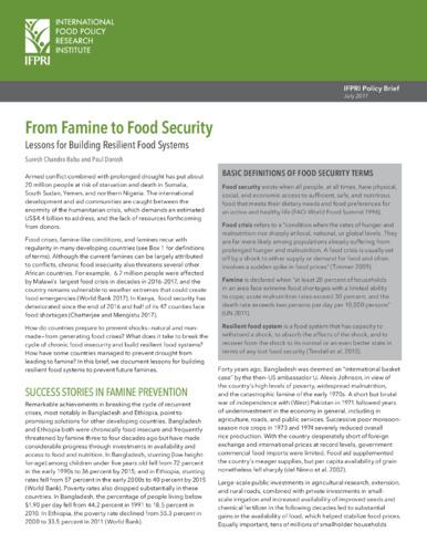 From famine to food security: Lessons for building resilient food systems