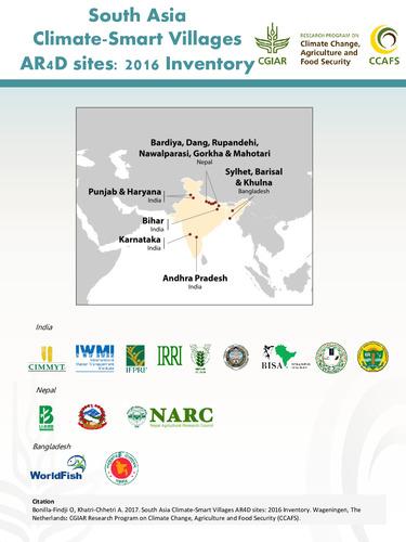 South Asia Climate-Smart Villages AR4D sites: 2016 Inventory