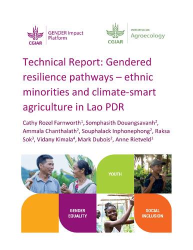 Gendered resilience pathways – ethnic minorities and climate-smart agriculture in Lao PDR