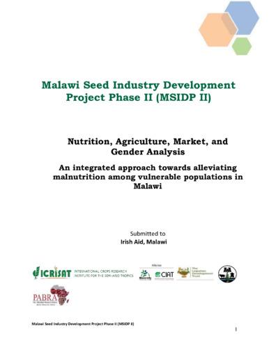Nutrition, Markets and Gender Analysis: An integrated approach towards alleviating malnutrition among vulnerable populations in Malawi