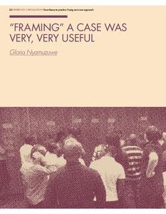 Experience capitalization: Framing a case was very, very useful