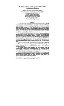 The status of stocks of groupers and hinds in the Northeaster Caribbean