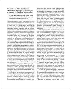 Evaluation of pollination control methods for pigeonpea (Cajanus cajan (L.) Millsp.) germplasm regeneration