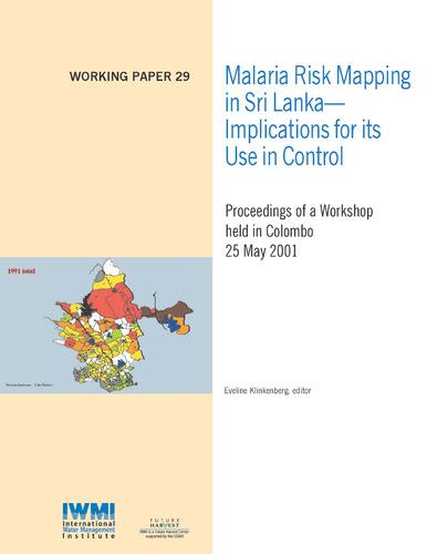 Malaria vectors in Sri Lanka