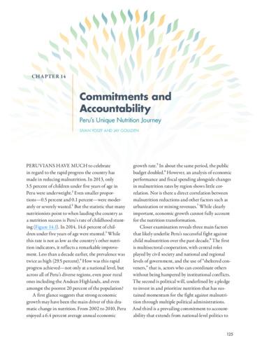 Commitments and accountability: Peru’s unique nutrition journey