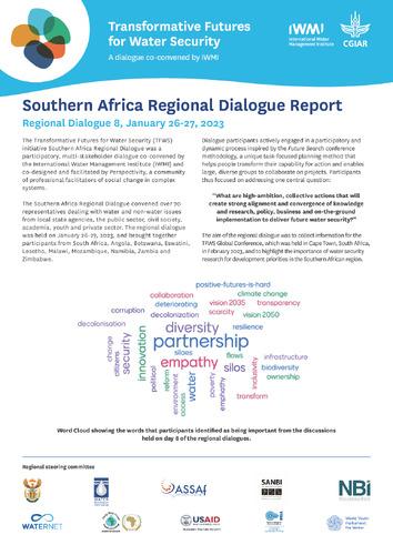 Transformative Futures for Water Security (TFWS), Southern Africa Regional Dialogue Report-Regional Dialogue 8, January 26–27, 2023