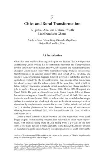Cities and rural transformation: A spatial analysis of rural youth livelihoods in Ghana